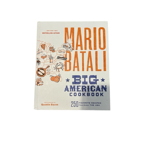 002-011 Big American Cookbook  by Mario Batali 2016 Hardcover 485 Pgs - Picture 1 of 6
